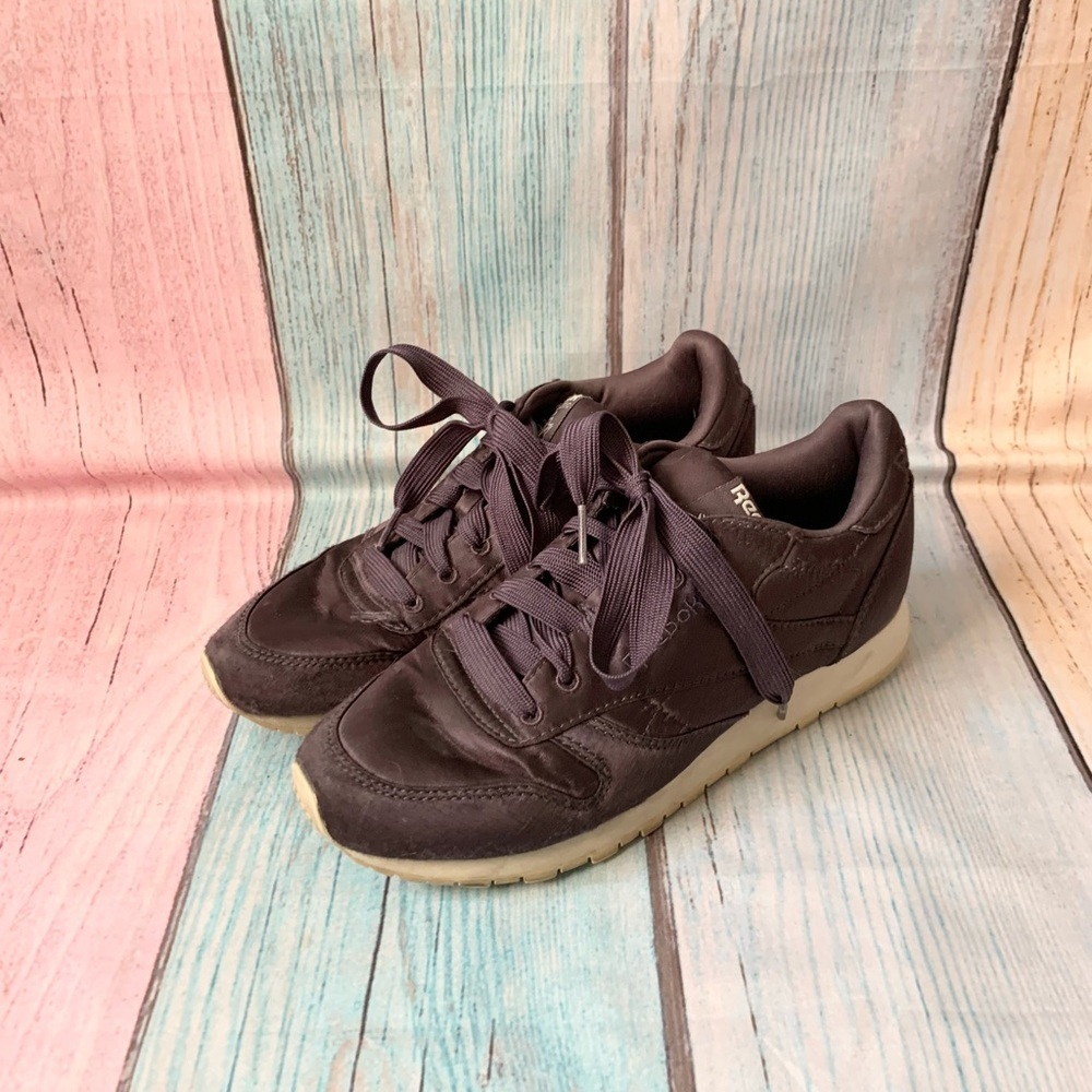 Womens reebok eggplant purple sneakers
